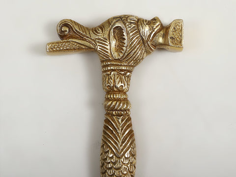 8" Brass Elephant Head Hammer or Paper Weight