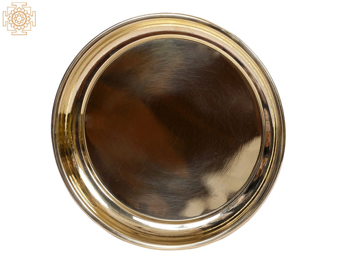 7" Brass Plain Plate for Kitchen and Dining