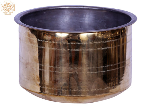 7" Brass Traditional Patila | Handmade Traditional Cooking Utensil