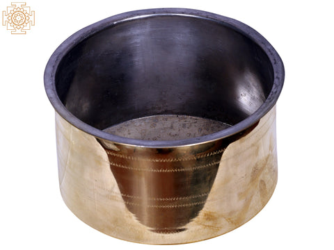 7" Brass Traditional Patila | Handmade Traditional Cooking Utensil