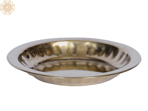 Small Brass Designer Plate | Kitchen and Dining Utensils
