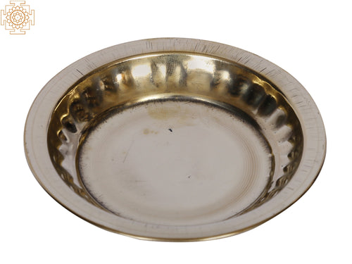 Small Brass Designer Plate for Kitchen and Dining