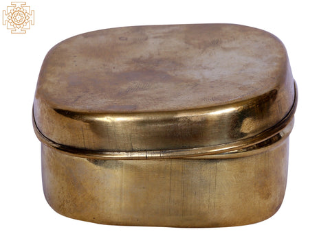 3" Small Brass Square Dabba