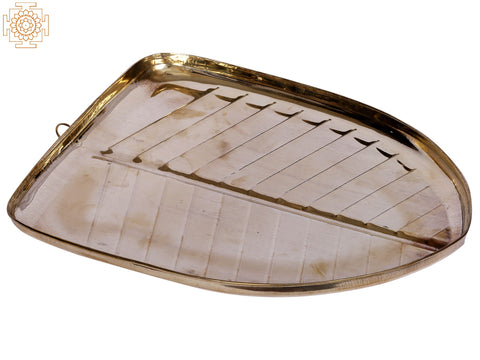 Brass Banana Leaf Shaped Plate