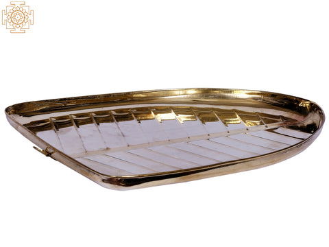 Brass Banana Leaf Shaped Plate