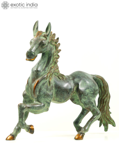 26" Brass Decorative Horse Figurine