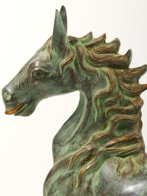 26" Brass Decorative Horse Figurine