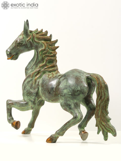 26" Brass Decorative Horse Figurine