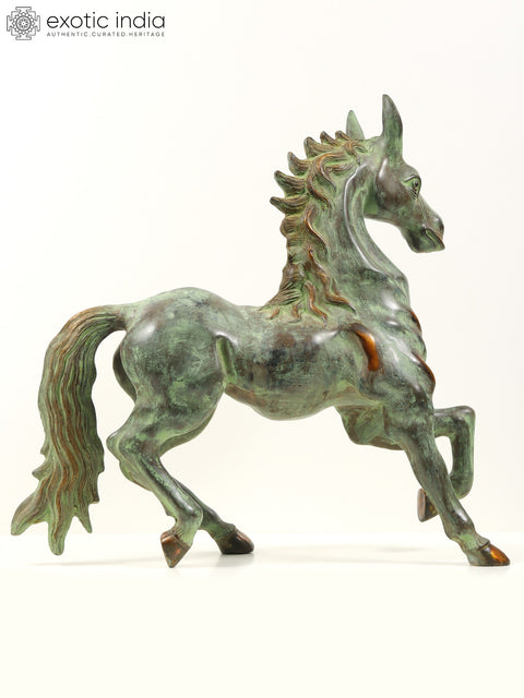 26" Brass Decorative Horse Figurine