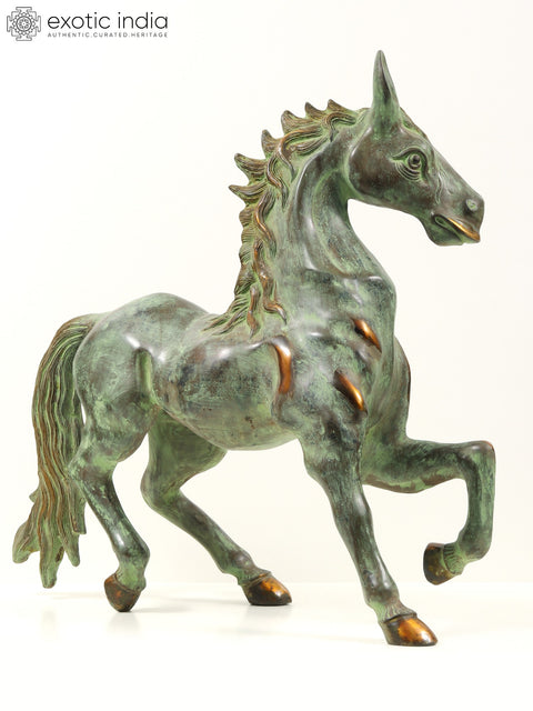 26" Brass Decorative Horse Figurine