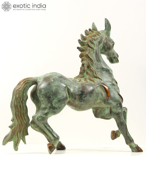 26" Brass Decorative Horse Figurine