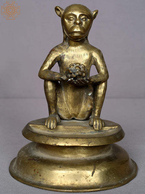 9" Brass Set Of Three Monkeys From Nepal