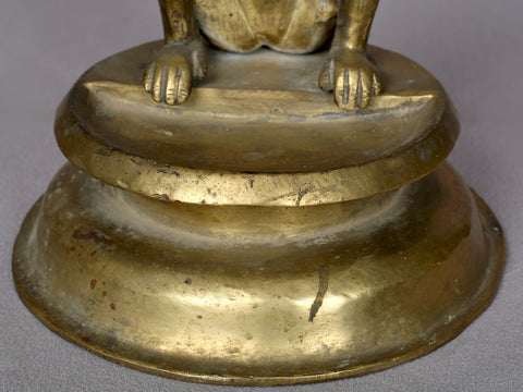 9" Brass Set Of Three Monkeys From Nepal