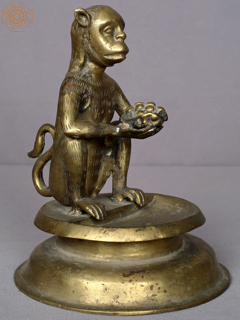 9" Brass Set Of Three Monkeys From Nepal