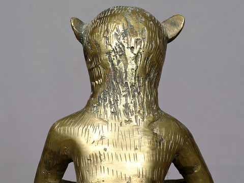 9" Brass Set Of Three Monkeys From Nepal