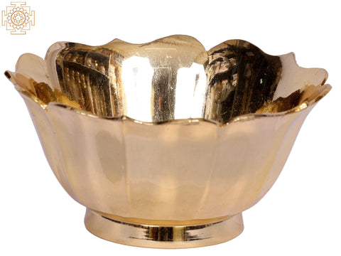 4" Small Brass Kamal Design Bowl