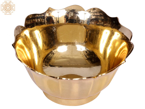 4" Small Brass Kamal Design Bowl