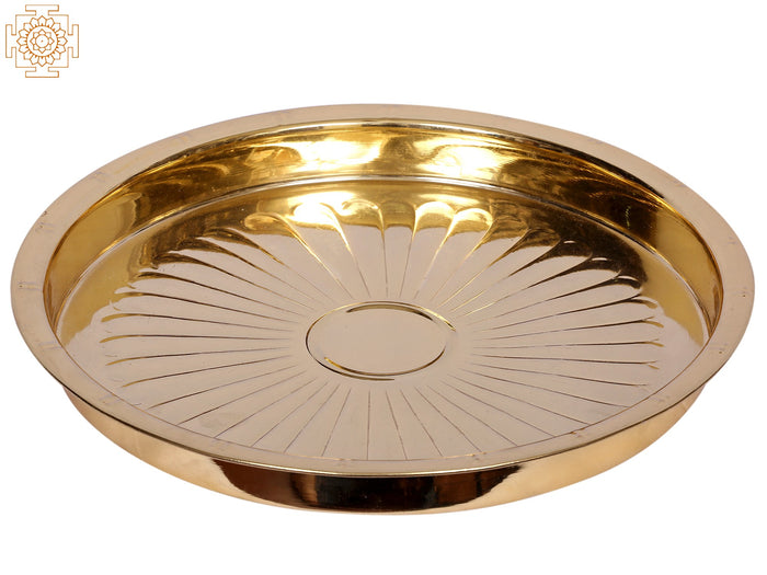 10" Brass Designer Thali