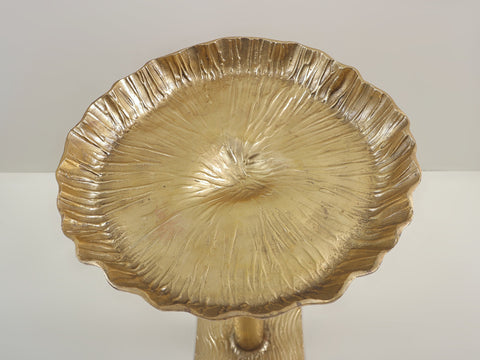 21" Brass Decorative Mushroom Urli Stand