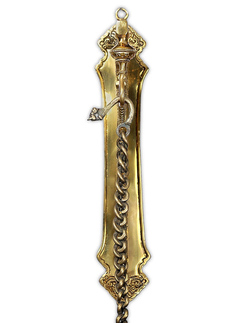 32" Brass Wall Hanging Peacock Bracket with Five Wicks Lamp