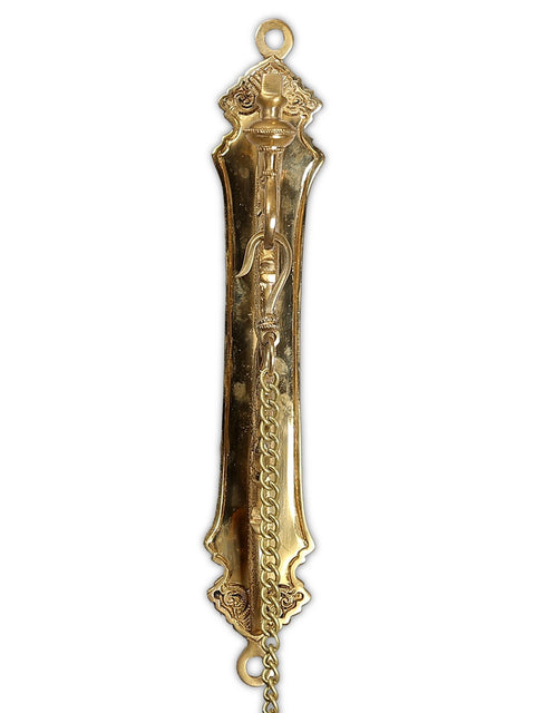 34" Bronze Hanging Diya with Brass Parrot Bracket