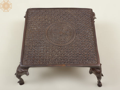 9" Small Elephant Legs Designer Chowki (Pedestal)