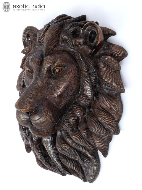 Brass Lion Face Wall Hanging | Home Decor