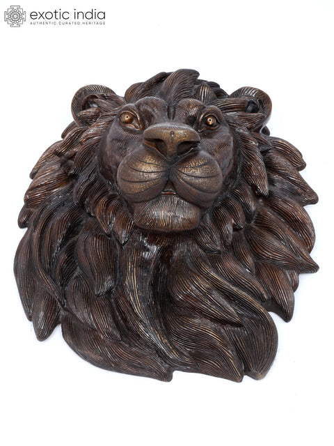 Brass Lion Face Wall Hanging | Home Decor