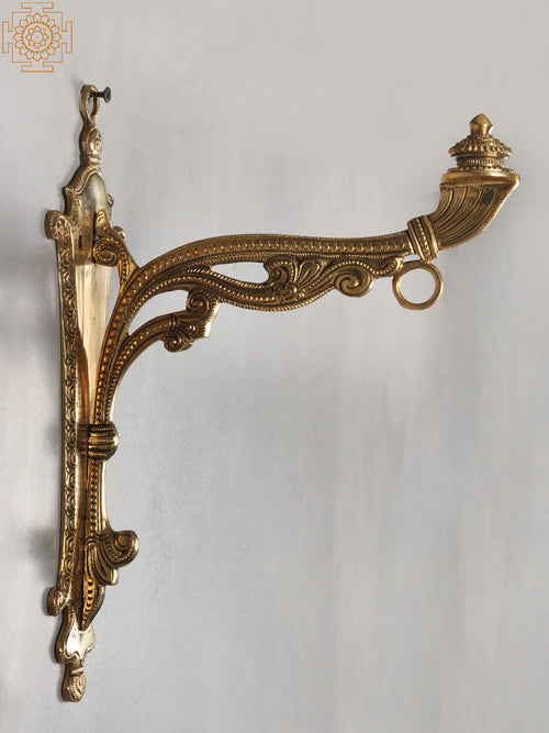 12" Brass Decorative Wall Hanging Bracket