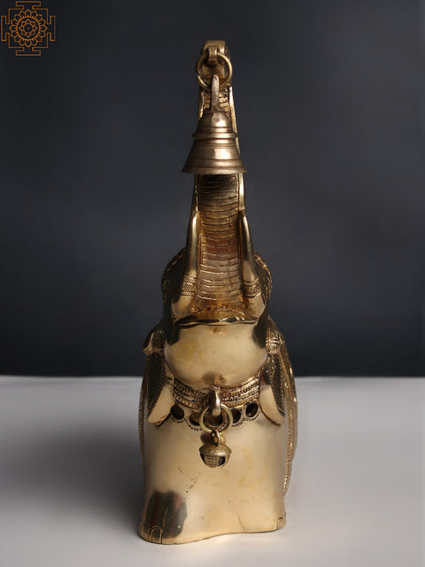 10" Brass Elephant Diya Holder