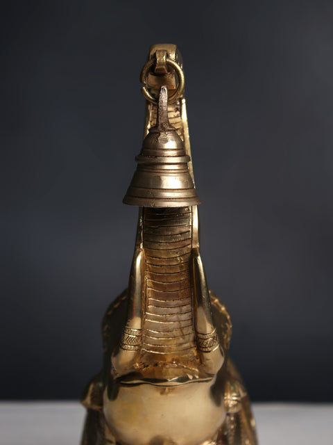 10" Brass Elephant Diya Holder