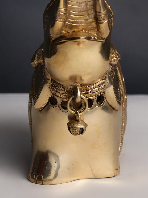 10" Brass Elephant Diya Holder