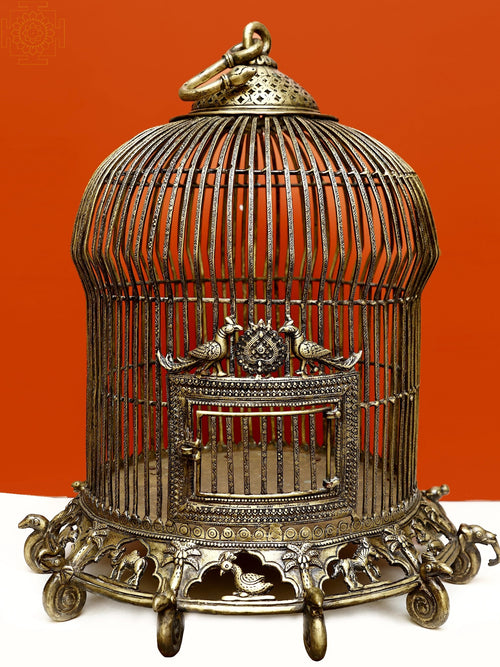 Brass Pinjara Cage Statue Home Decor