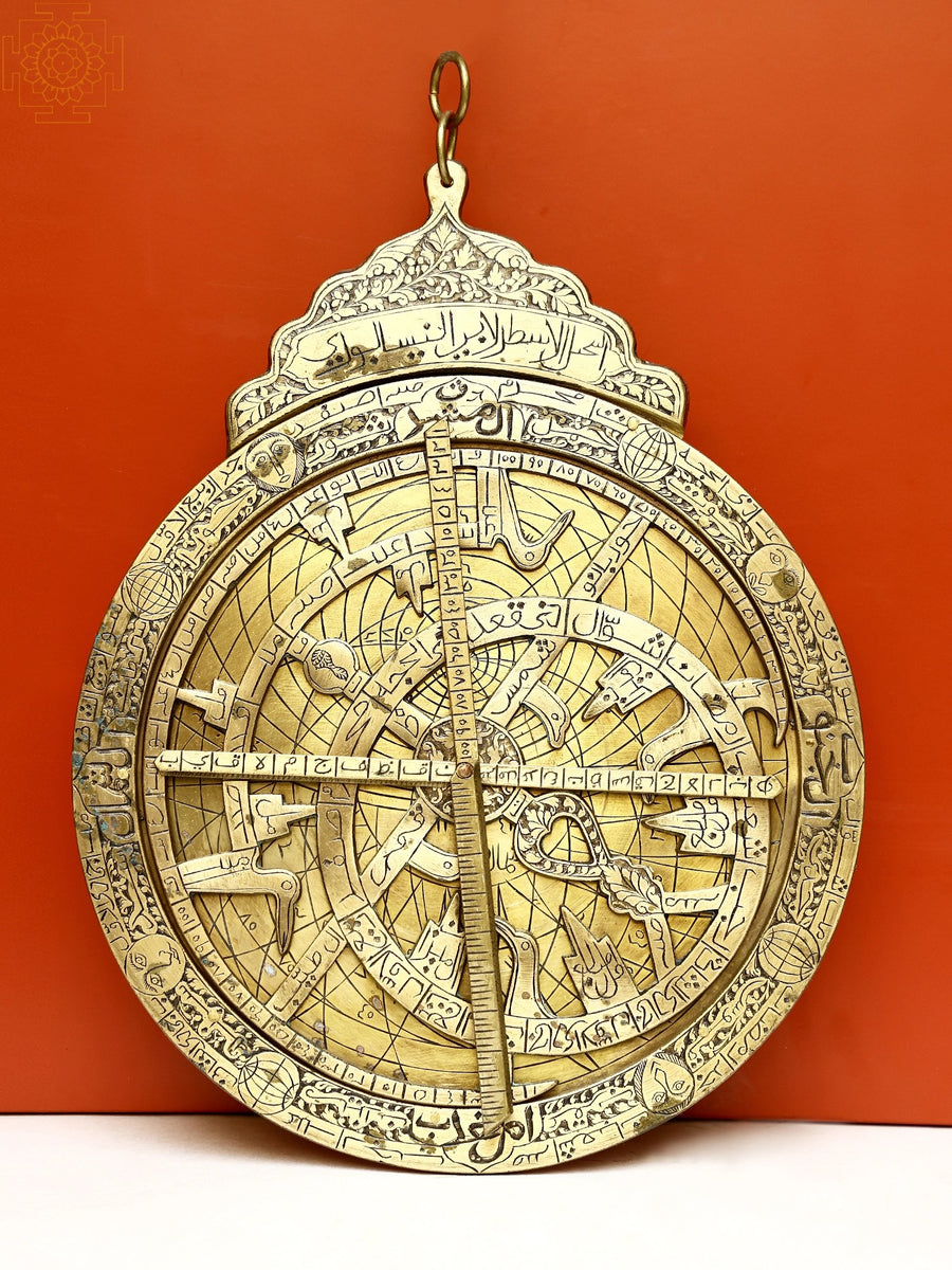 Brass Flat Astrolabe Statue