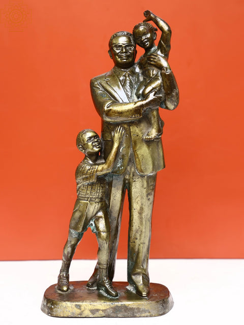 Brass Man with Kids