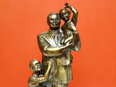 Brass Man with Kids