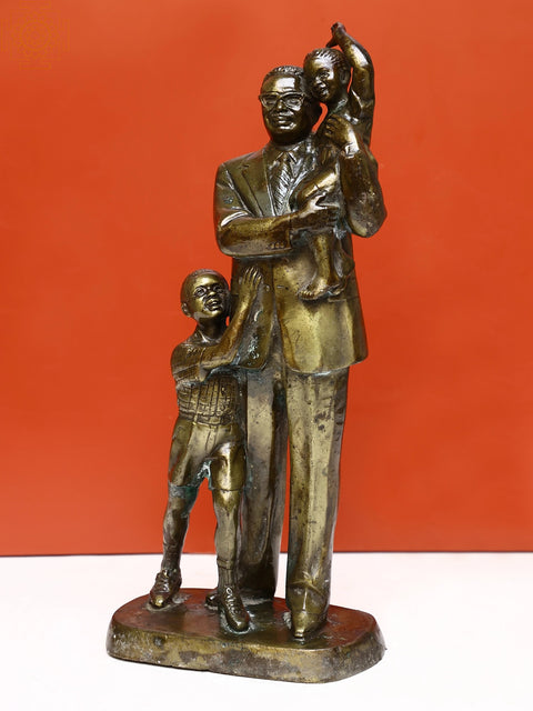 Brass Man with Kids