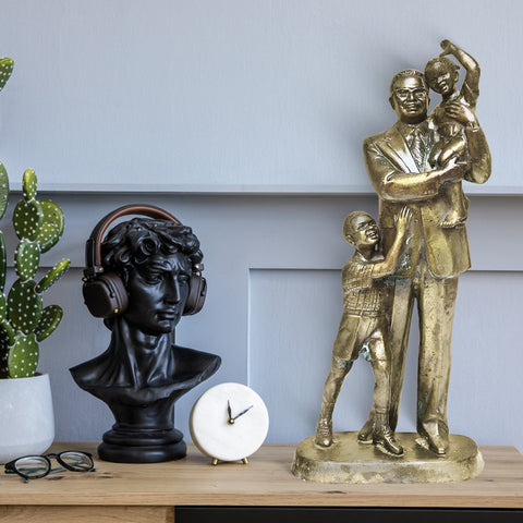 Brass Man with Kids