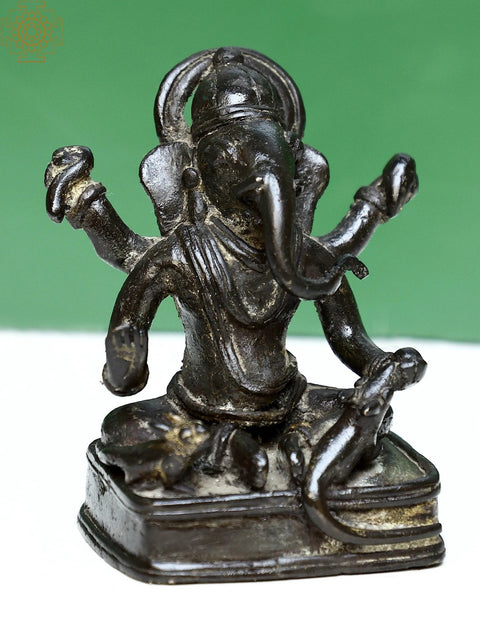 Brass Sitting Lord Ganesha