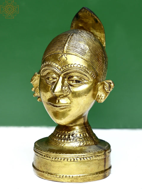 Brass Tribal Lady Face