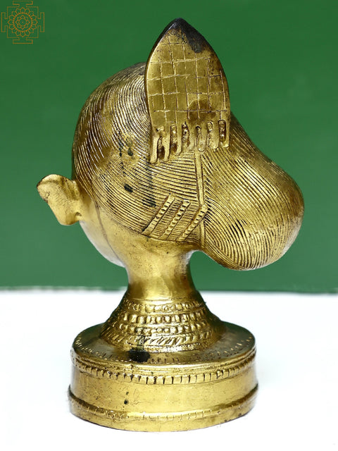 Brass Tribal Lady Face