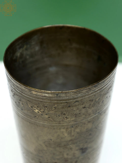 Brass Vintage Glass