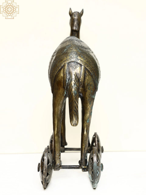 Brass Camel on Wheel