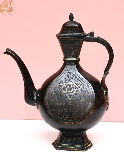 Brass Surahi Water Vessel with Lid