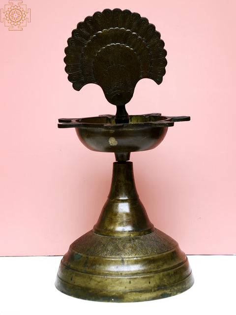 Brass Peacock Lamp