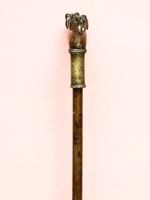 Cane with Double Elephant Handle (Brass with Copper)