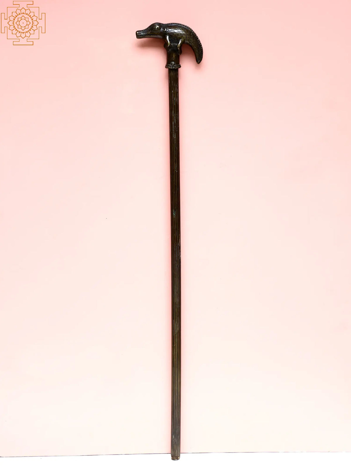 Cane with Crocodile Handle (Brass with Copper)