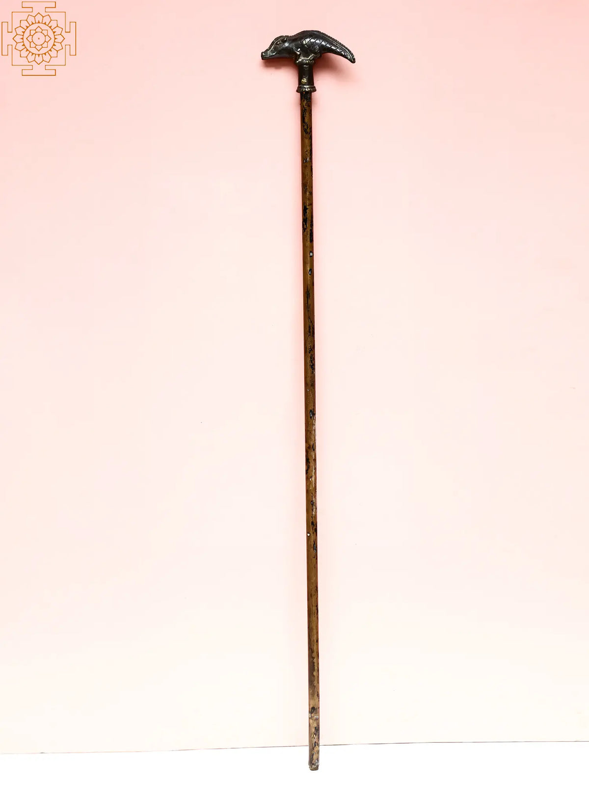 Cane with Crocodile Handle (Brass with Copper)