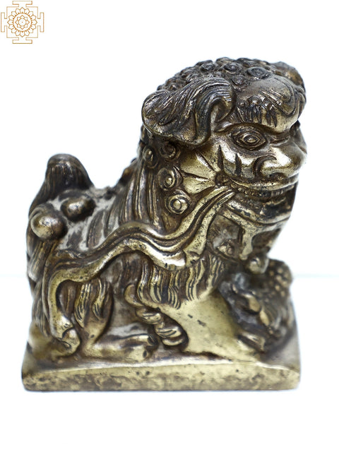 Brass Lion Paper Weight | Table Decor Showpiece