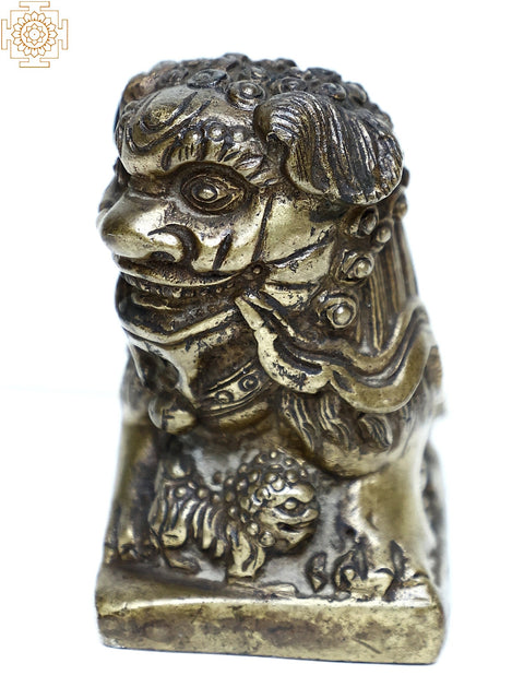 Brass Lion Paper Weight | Table Decor Showpiece